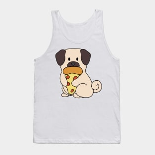 Pug eating a pizza Tank Top